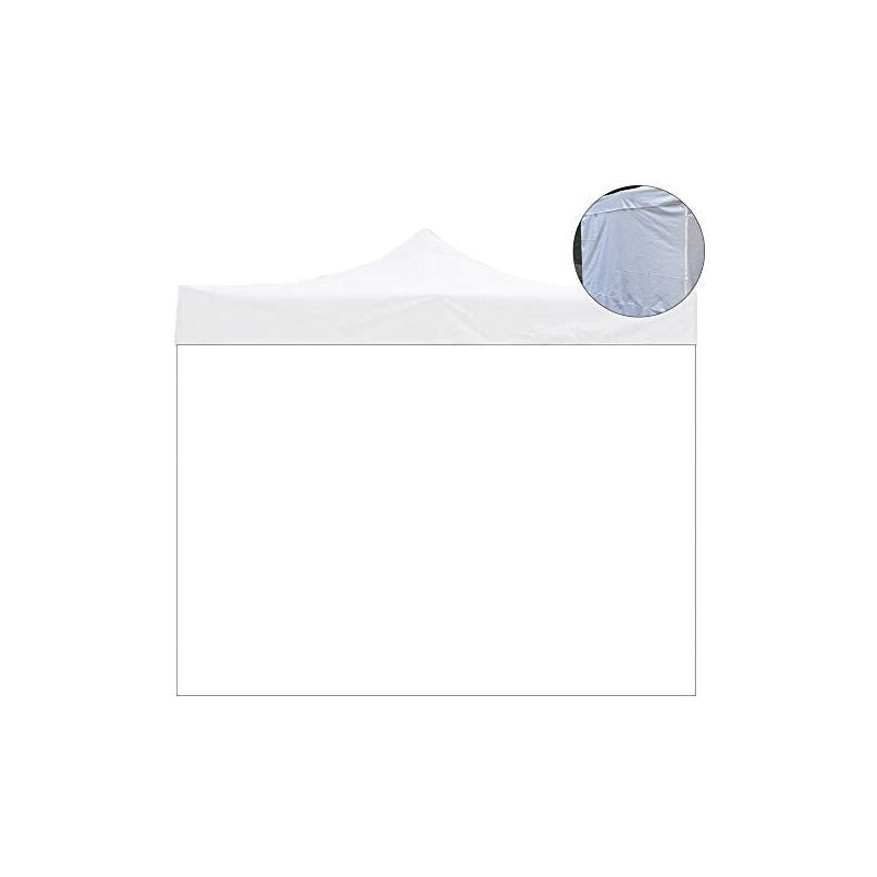 foto del prodotto telo laterale 3x2mt bianco impermeabile ricambio per gazebo richiudibile 3x3mt