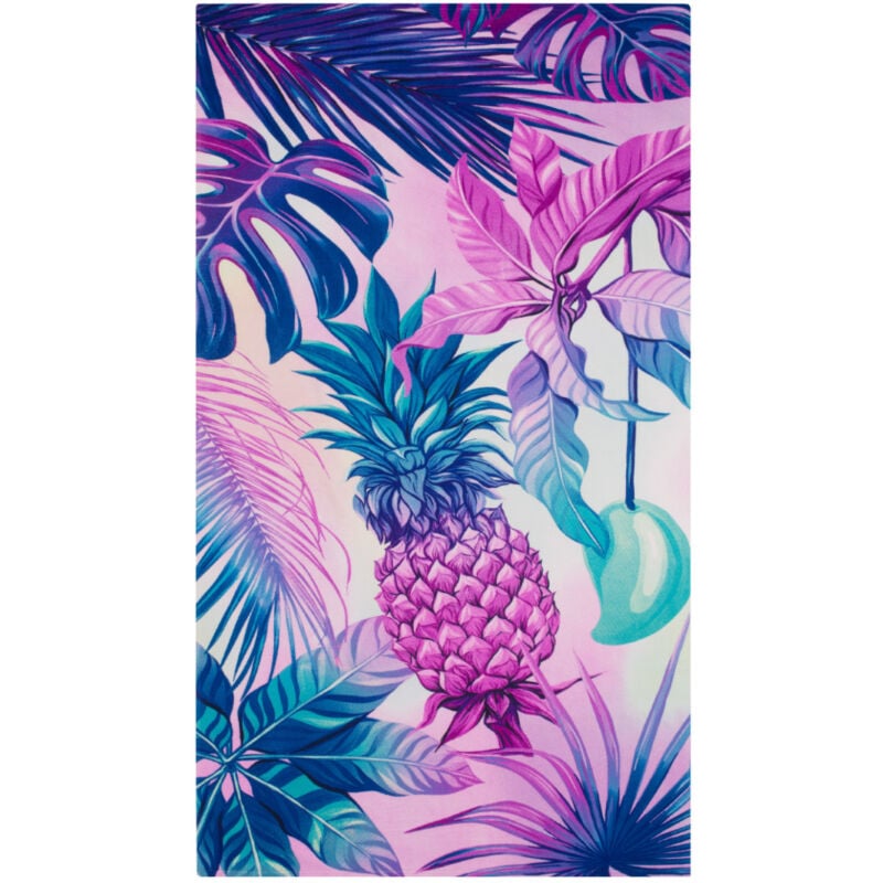 foto del prodotto telo mare grande 100x180 spugna spiaggia piscina maui ananas violet d12