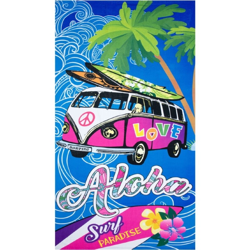 foto del prodotto telo mare grande 100x180 spugna spiaggia piscina maui surf paradise