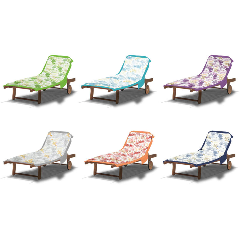 foto del prodotto telo mare in microfibra da lettino con cuscino modello comodo coralli, misuratelo marecoloreturchese