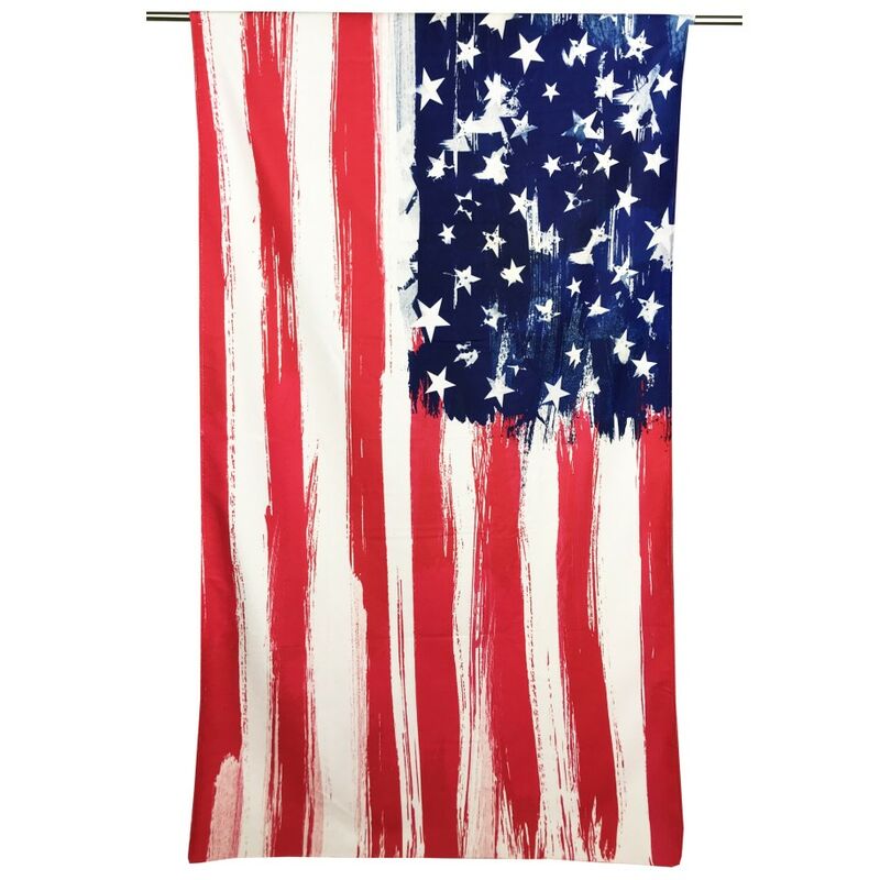 foto del prodotto telo mare in spugna bandiera americana misura grande cm. 90 x 170