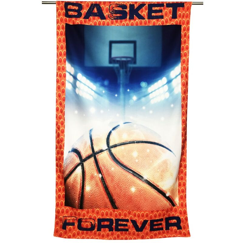 foto del prodotto telo mare in spugna basket forever misura grande cm. 90 x 170