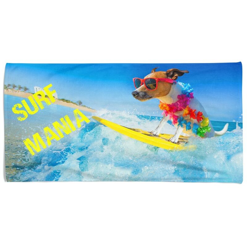 foto del prodotto telo mare in spugna surf mania misura grande cm. 90 x 170