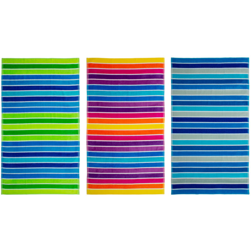 foto del prodotto telo mare jacquard spugna asciugamano spiaggia disegno rayas, misuratelo marecoloreazzurro