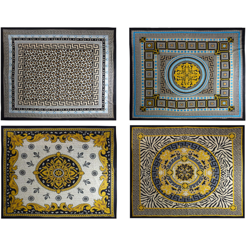 foto del prodotto telo mare spiaggia grande antisabbia parasole modello batik barocco, misuratelo marecolorerosso d4