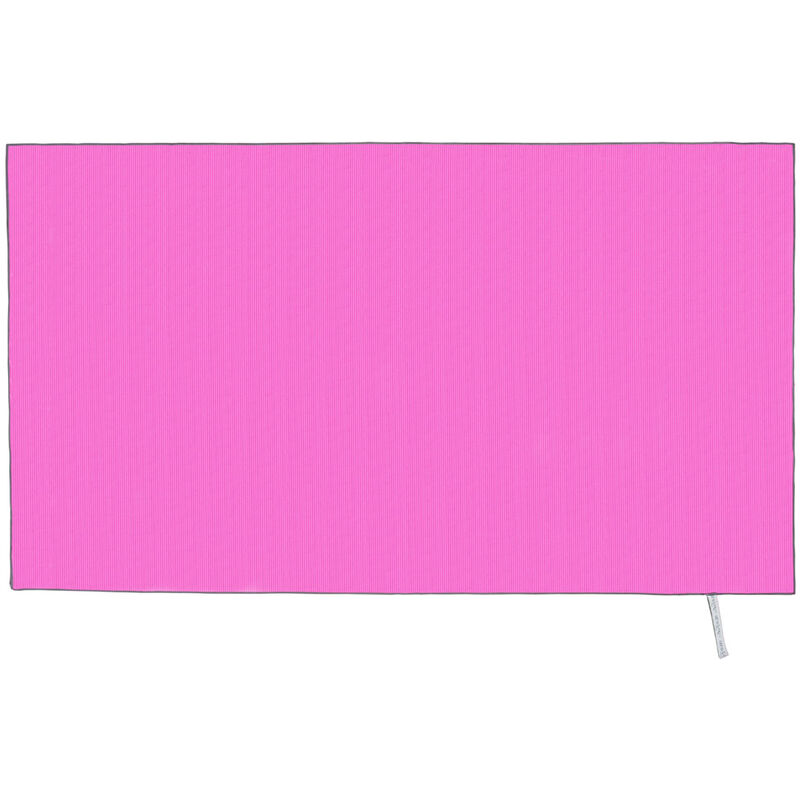 foto del prodotto telo mare spiaggia piscina in microfibra tinta unita con bordo modello fit colore fucsia