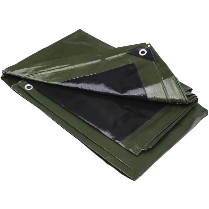 foto del prodotto telo multifunzionale nero e verde 240 g m2 werka pro 1,5 x 6 m