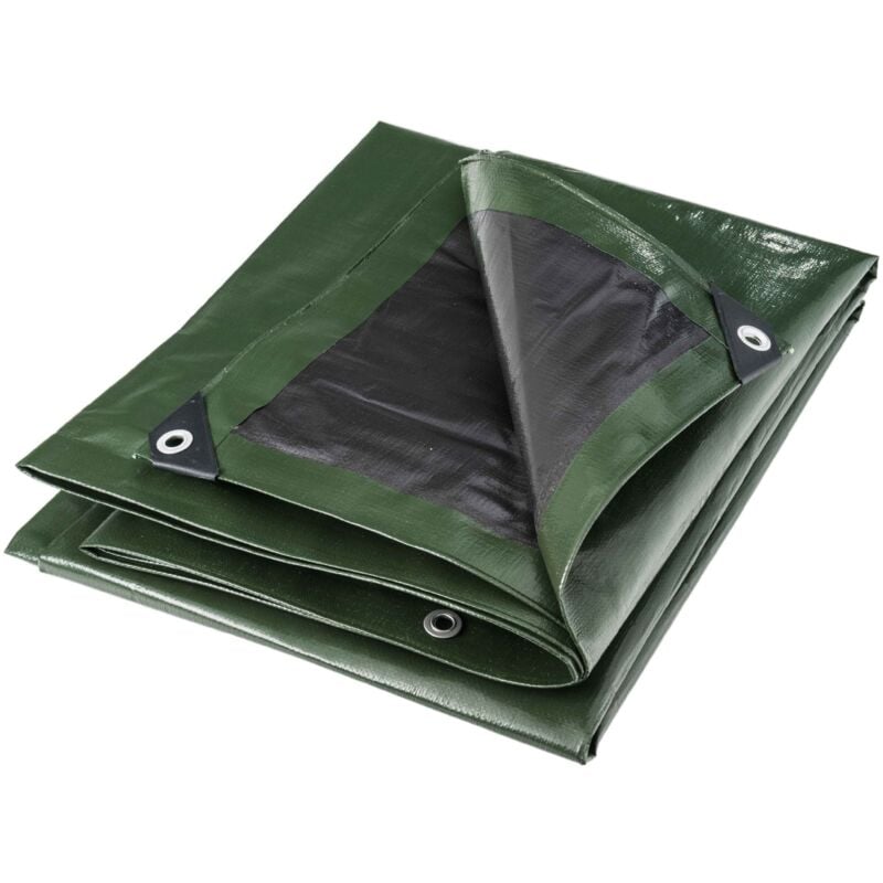 foto del prodotto telo multifunzionale nero e verde 240 g m2 werka pro 4 x 5 m