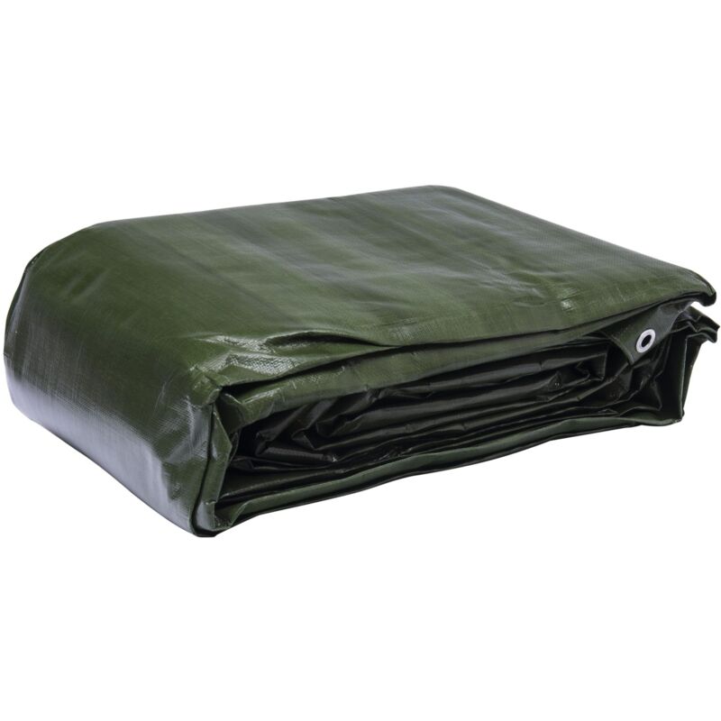 foto del prodotto telo multifunzionale nero e verde 240 g m2 werka pro 5 x 8 m