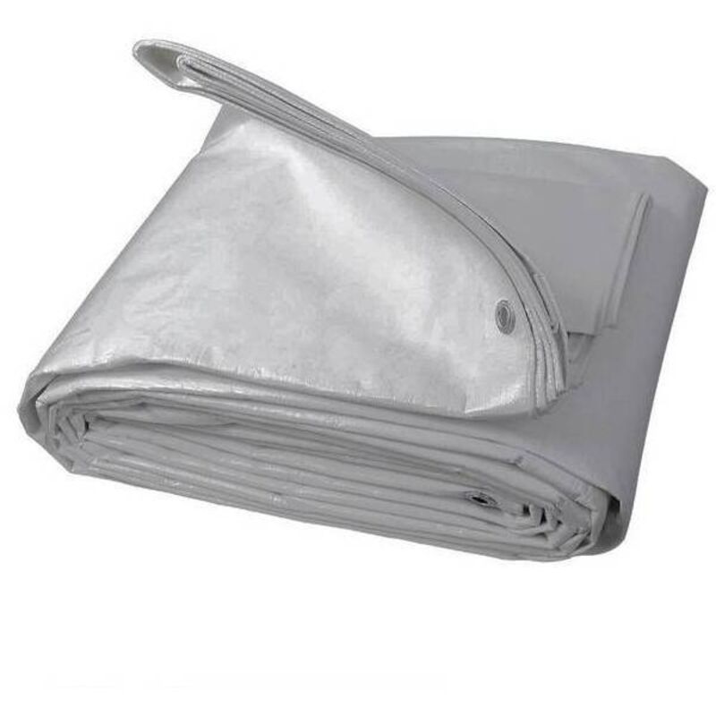 foto del prodotto telo occhiellato pe 6 x 8 m. 200 gr. uso alimentare grigio