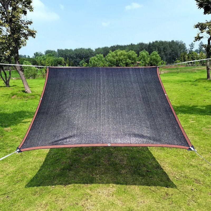 foto del prodotto telo ombreggiante 90 95 , rete ombreggiante 3m x 5m, telo ombreggiante nero anti invecchiamento con occhielli, telo ombreggiante da giardino per