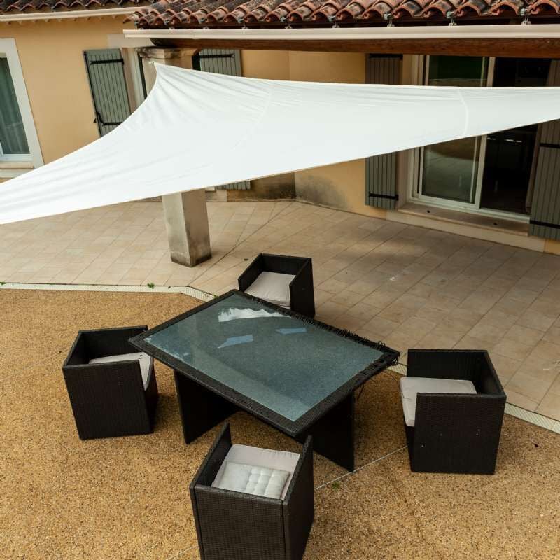 foto del prodotto telo ombreggiante bianco triangolare werka pro3,6 x 3,6 x 3,6 m