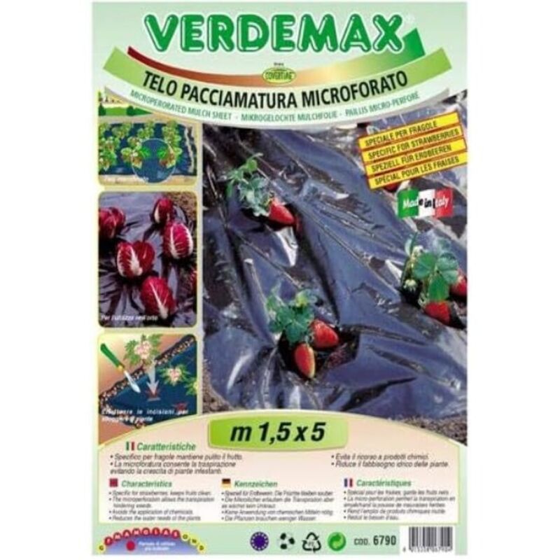 foto del prodotto telo pacciamatura in pe microforato 1,5x5m verdemax