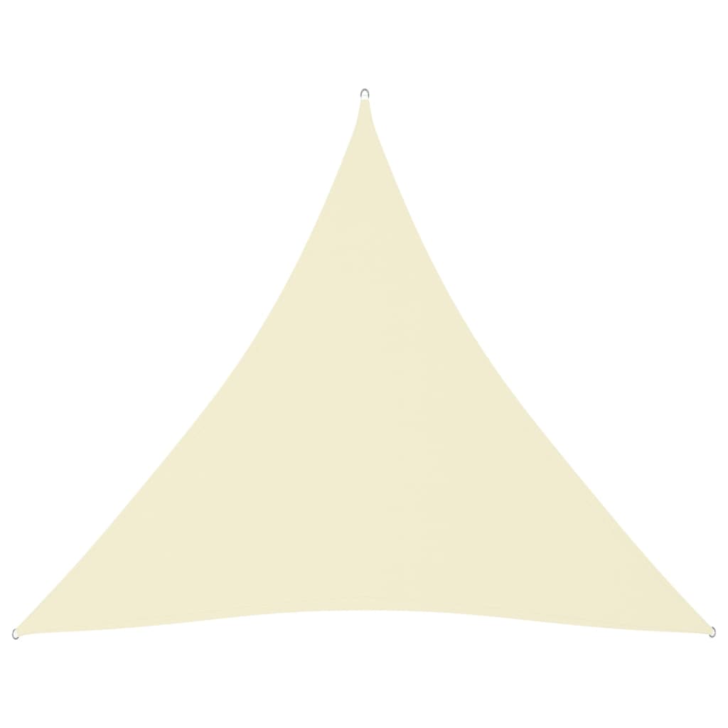 foto del prodotto telo parasole vela parasole triangolare tessuto oxford 4,5 x 4,5 x 4,5 mt crema 02 0009855