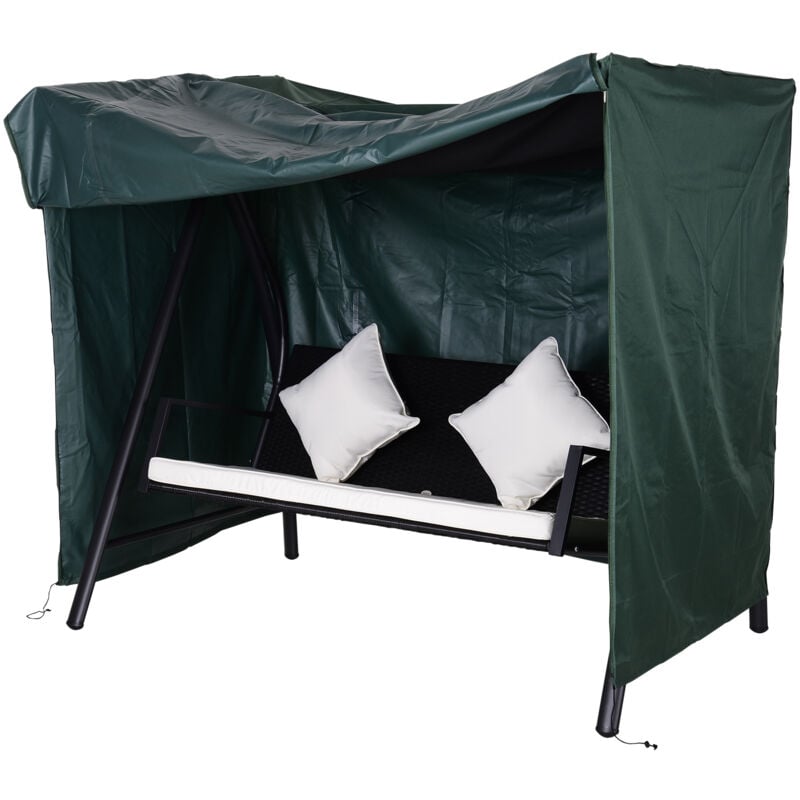 foto del prodotto telo per dondolo tessuto oxford rivestito in pvc 177x114x152cm outsunny