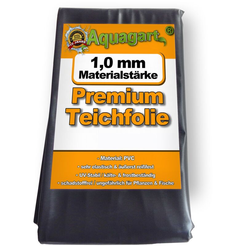 foto del prodotto telo per laghetto in pvc 4m x 2m 1,0mm, pellicola nera per il laghetto da giardino