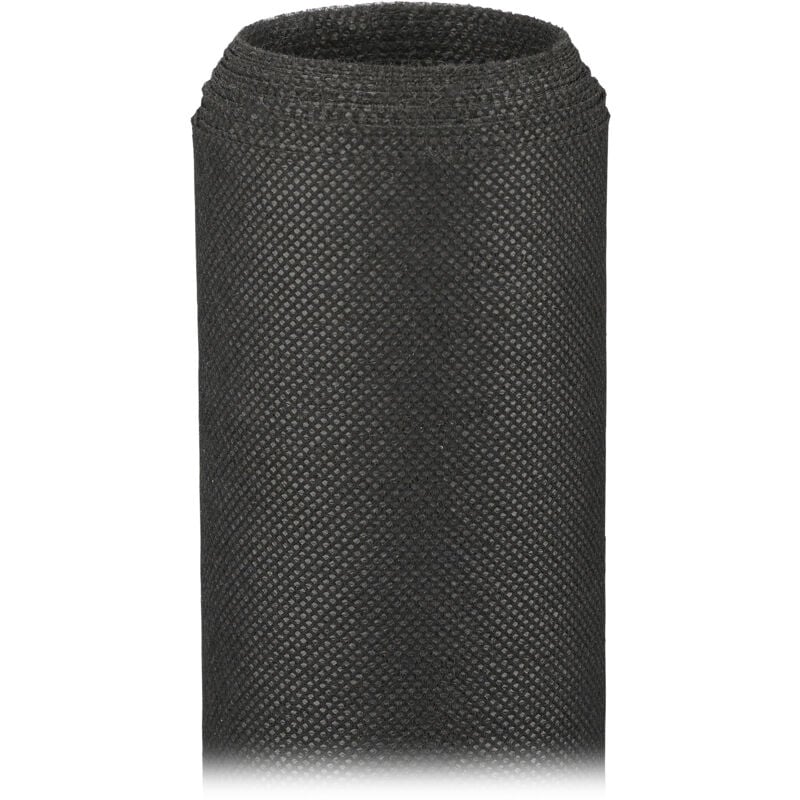 foto del prodotto telo per pacciamatura, 50g metro quadrato, protezione per le piante, impermeabile, anti uv, nero relaxdays