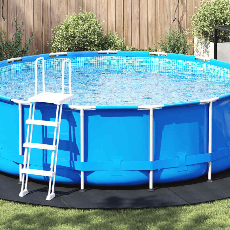 foto del prodotto telo per piscina nero rotondo da 458 cm in tessuto non tessuto. vidaxl