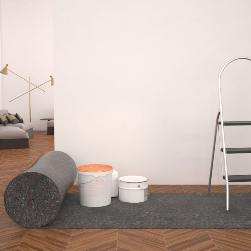 foto del prodotto telo protettivo per pittori antiscivolo 2 pz 50m 280g m grigio vidaxl