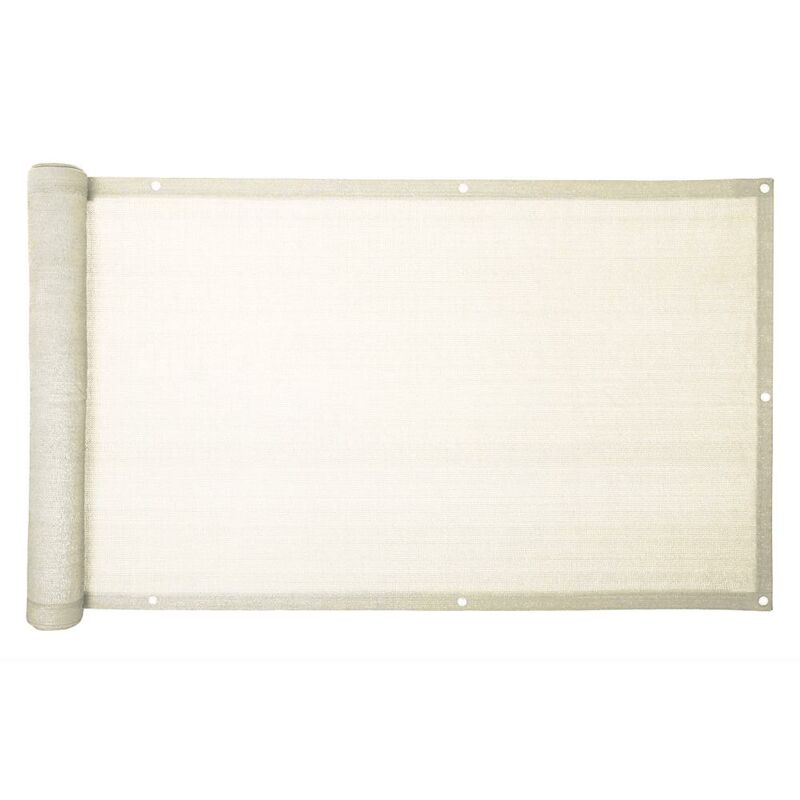 foto del prodotto telo rete ombreggiante privacy per balconi ecru frangivista 160 gr mq 75x600 cm