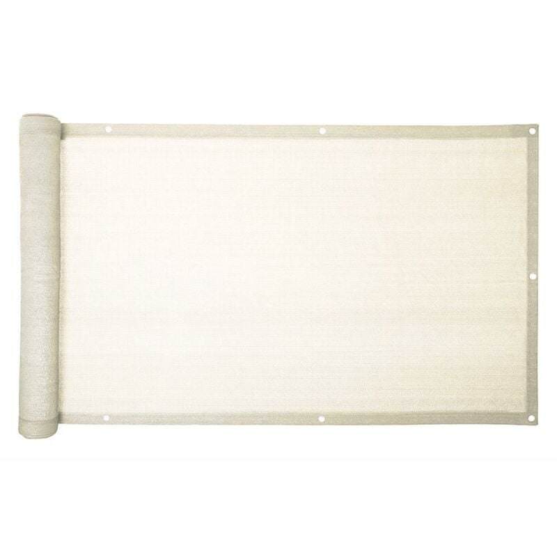 foto del prodotto telo rete ombreggiante privacy per balconi ecru frangivista 160 gr mq 90x600 cm