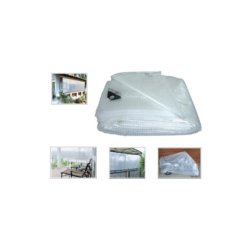 foto del prodotto telo retinato multiuso in pvc con occhielli mt. 3x3