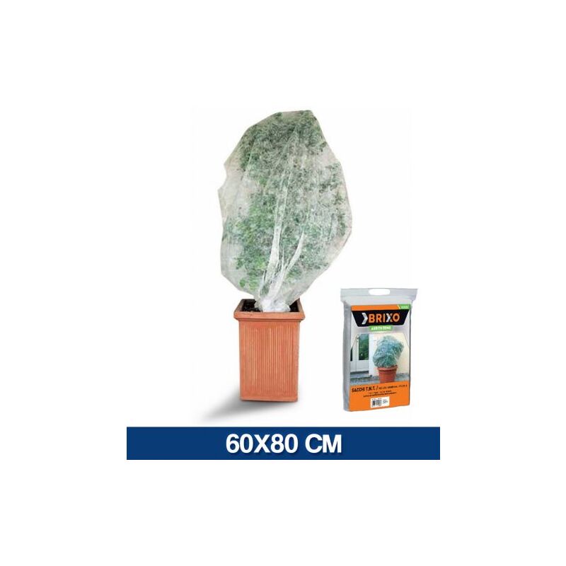 foto del prodotto telo sacco antigelo per piante fiori a cappuccio tnt termoclima agricova 24518v cm 60x80 24518 