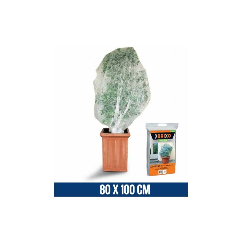foto del prodotto telo sacco antigelo per piante fiori a cappuccio tnt termoclima agricova 24518v cm 80x100 38370 