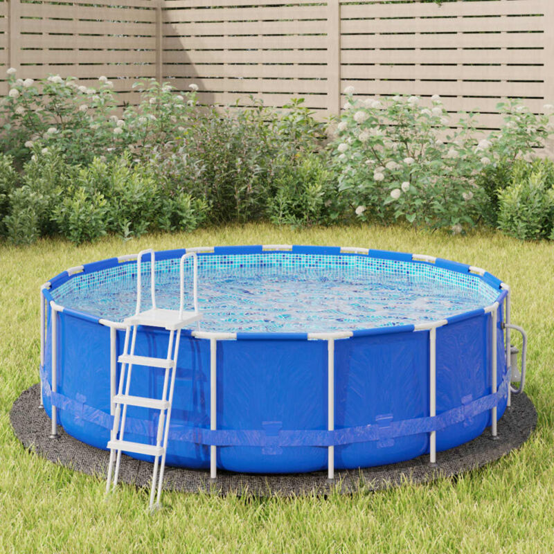 foto del prodotto telo sotto piscina grigio chiaro 306 cm geotessile poliestere vidaxl