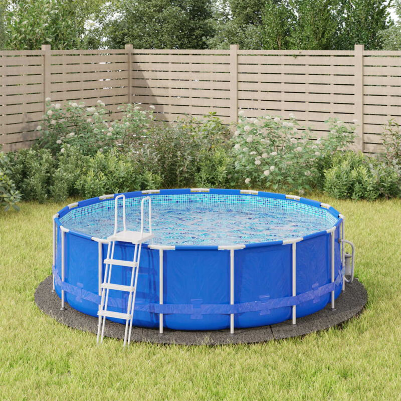 foto del prodotto telo sotto piscina grigio chiaro 366 cm geotessile poliestere vidaxl