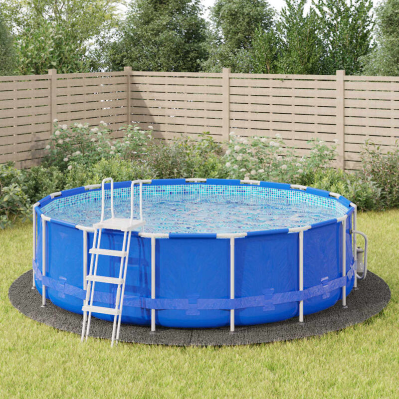 foto del prodotto telo sotto piscina grigio chiaro ø500 cm geotessile poliestere - vidaxl