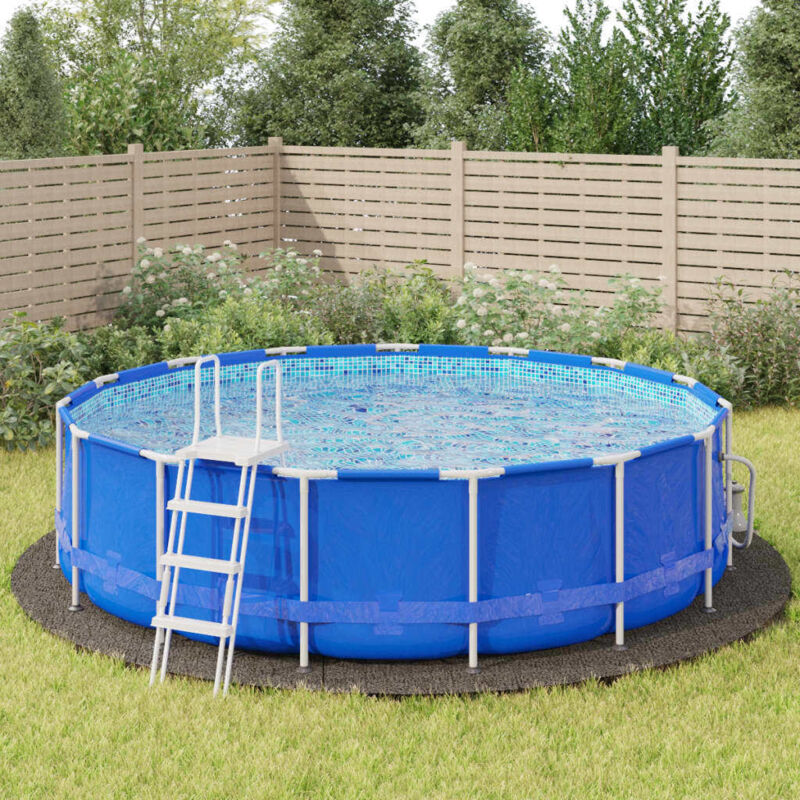 foto del prodotto telo sotto piscina grigio chiaro 550 cm geotessile poliestere vidaxl