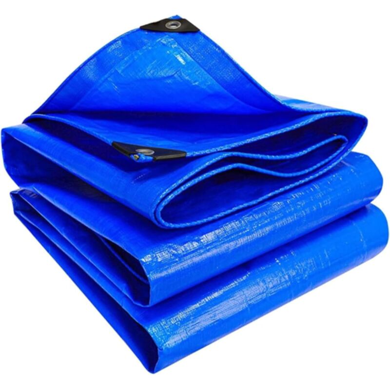 foto del prodotto telo telone blu pvc occhiellato impermeabile polietilene 90 gr mq 3x4 mt 3x4 metri