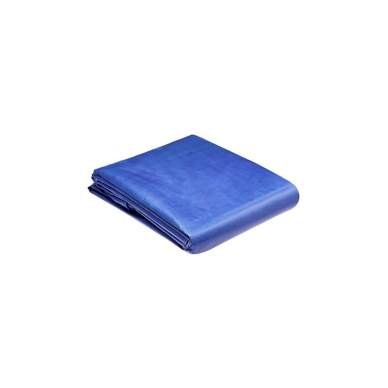foto del prodotto telo telone blu pvc occhiellato impermeabile polietilene 90 gr mq 4x4 mt 4x4 metri