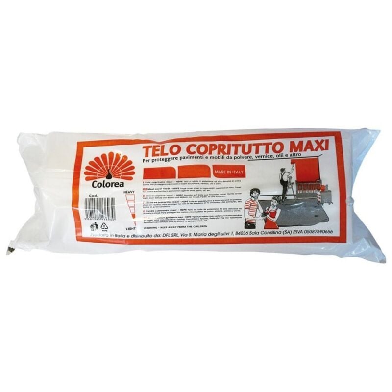 foto del prodotto telo telone copritutto 4x25 mt 100 mq imbianchino pittura 670 gr
