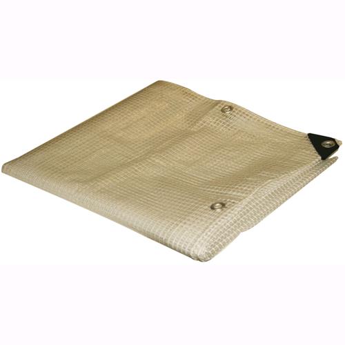 foto del prodotto telo telone in polietilene multiuso occhiellato retinato colore neutro 4x5 mt.