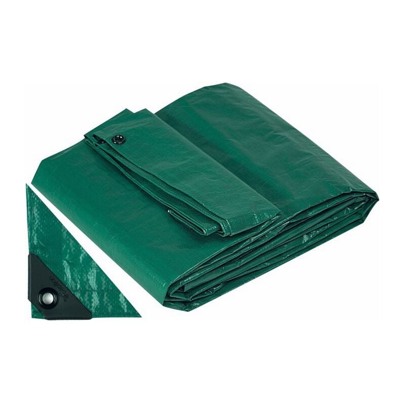foto del prodotto telo telone occhiellato 5x4 mt antistrappo impermeabile colore verde papillon