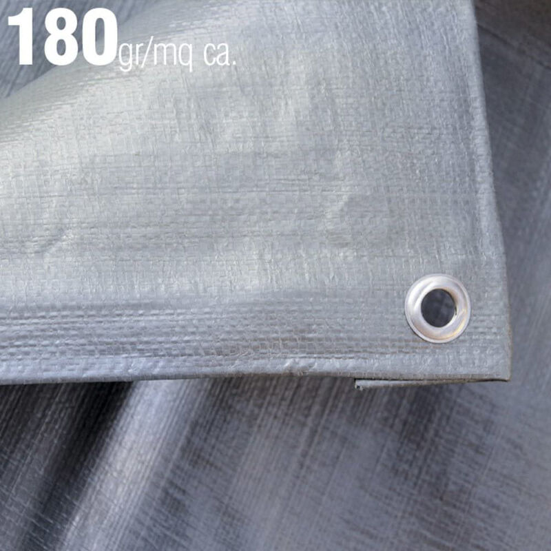 foto del prodotto telo telone occhiellato impermeabile polietilene esterno 5x8mt 180gr verdelook