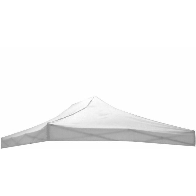 foto del prodotto telo tetto di ricambio per gazebo pieghevole 2x3m in tessuto oxford 600d bianco
