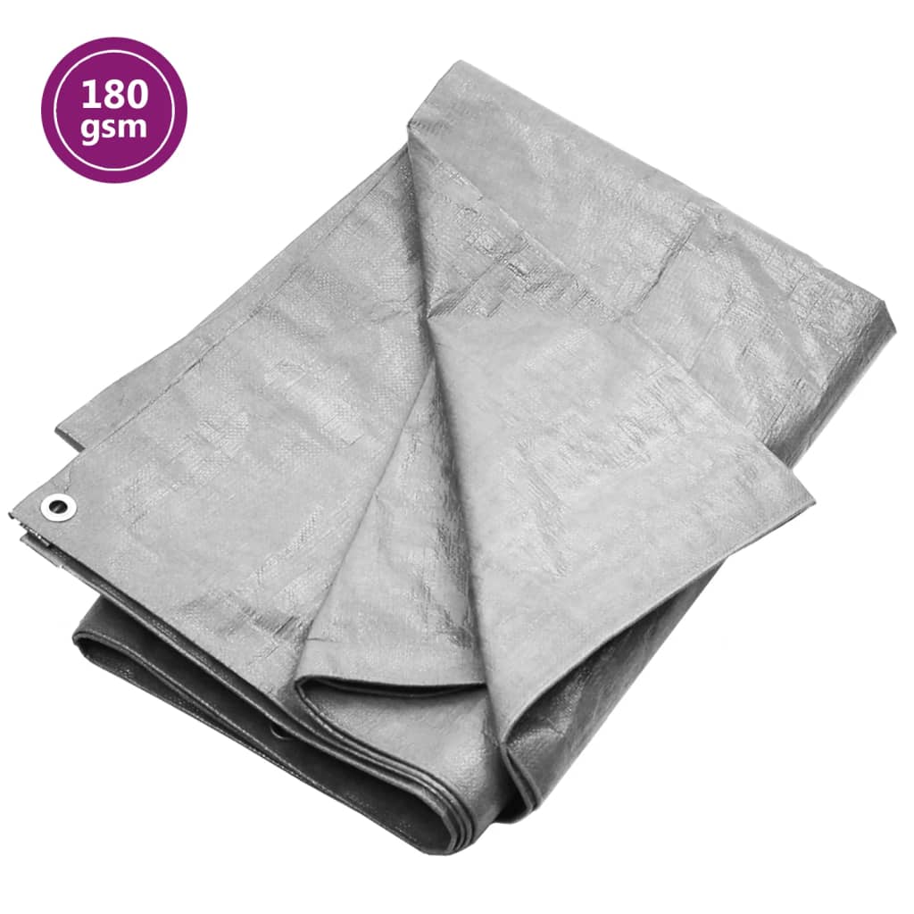 foto del prodotto telone 180 g m 6x8 m grigio hdpe cod mxl 72589