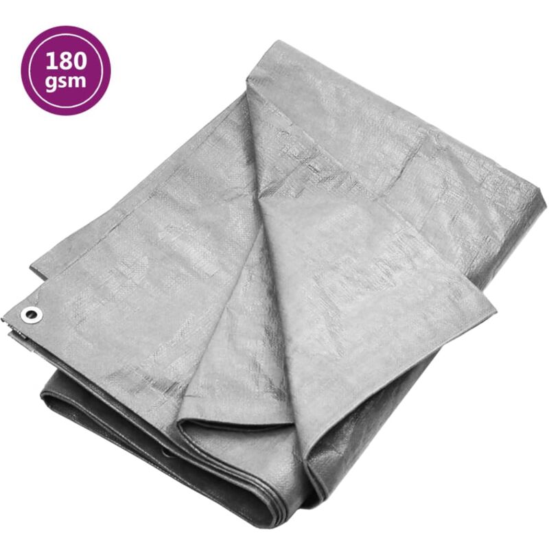 foto del prodotto telone 180 g m grigio in hdpe multifunzione disponibile in varie misure dimensioni 3 x 6 m