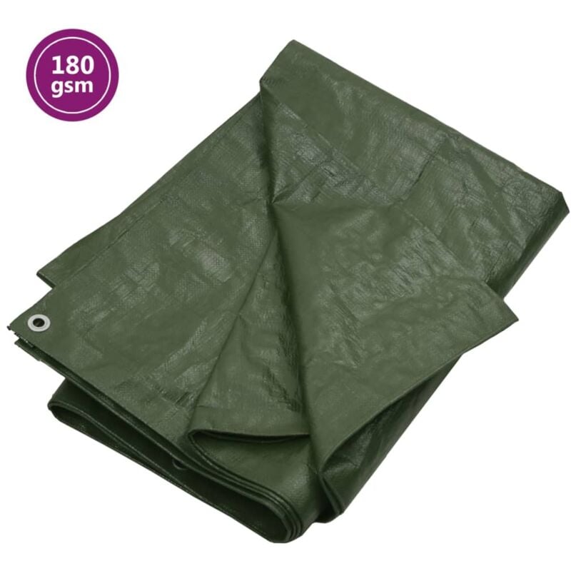 foto del prodotto telone 180 g m verde in hdpe multifunzione disponibile in varie misure dimensioni 8 x 10 m