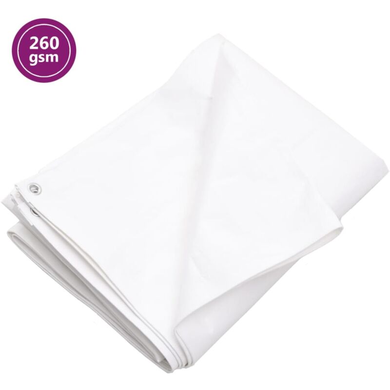 foto del prodotto telone 260 g m bianco in hdpe multifunzione disponibile in varie misure dimensioni 3 x 5 m