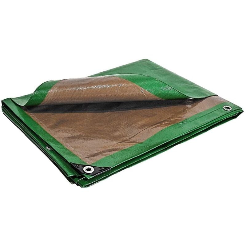 foto del prodotto telone di protezione da 250 g m , ideale per esterni, dimensioni di 4 x 5 m, realizzato in plastica, impermeabile