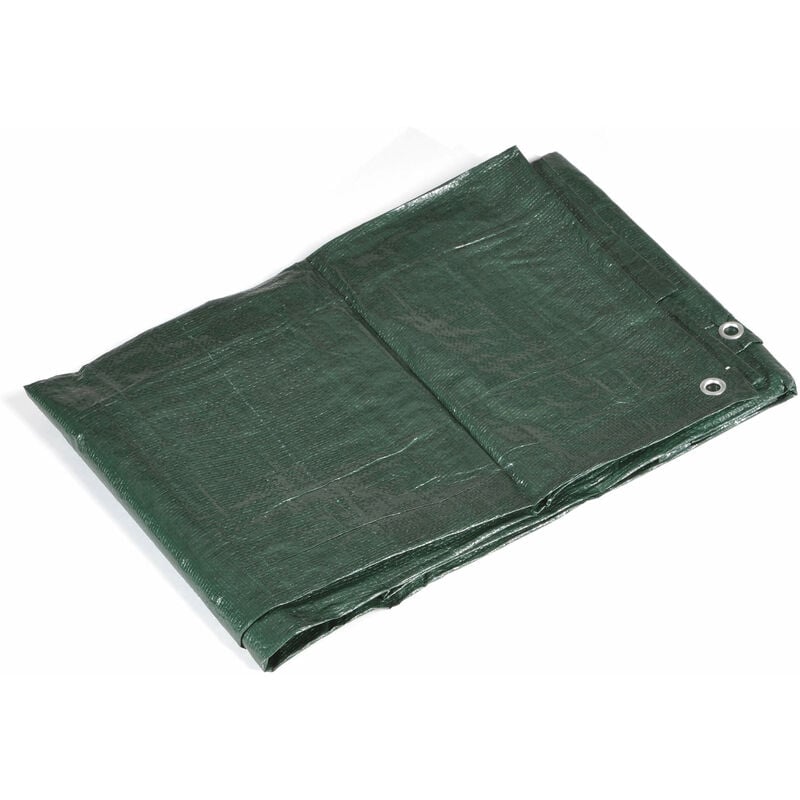foto del prodotto telone impermeabile con occhielli 3x5m in polietilene verde