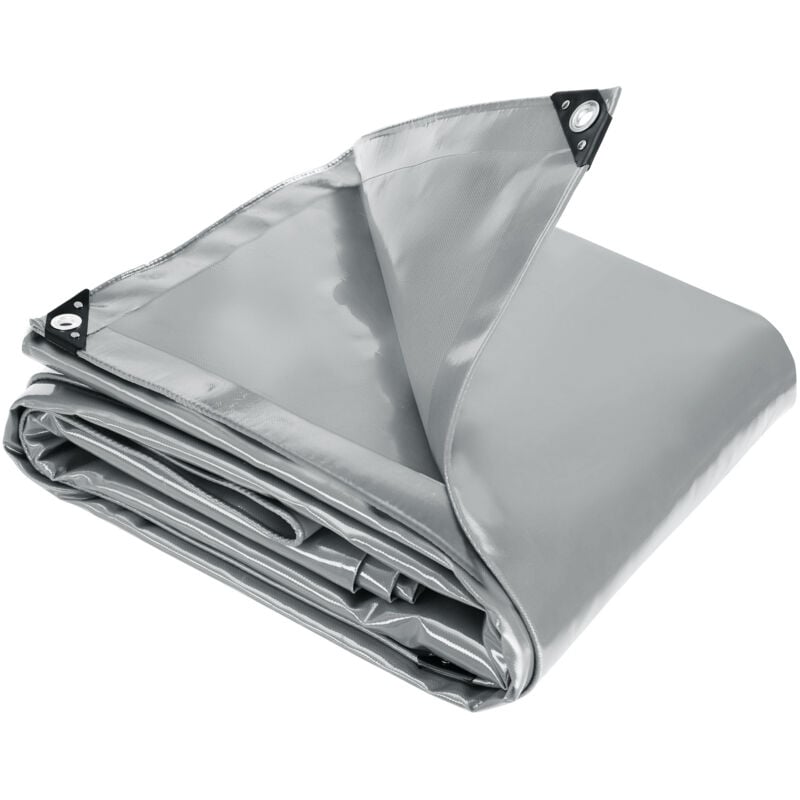immagine 0 del prodotto telone impermeabile grigio telone impermeabile con occhielli, telone da campeggio, telone protettivo 3 x 6 m