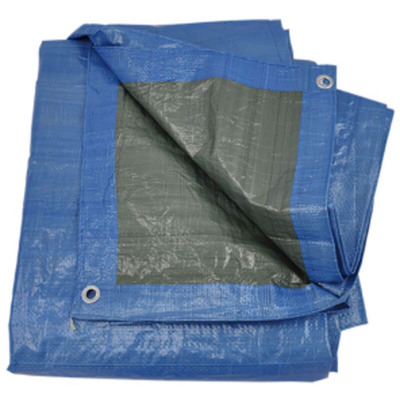 foto del prodotto telone occhiellato extra pesante 5x6mt 280gr mq colore blu impermeabile antistrappo lif