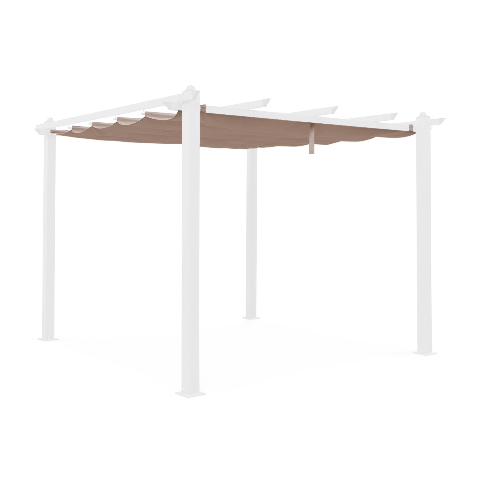 foto del prodotto telone per pergola condate in poliestere 3x3 m, beige