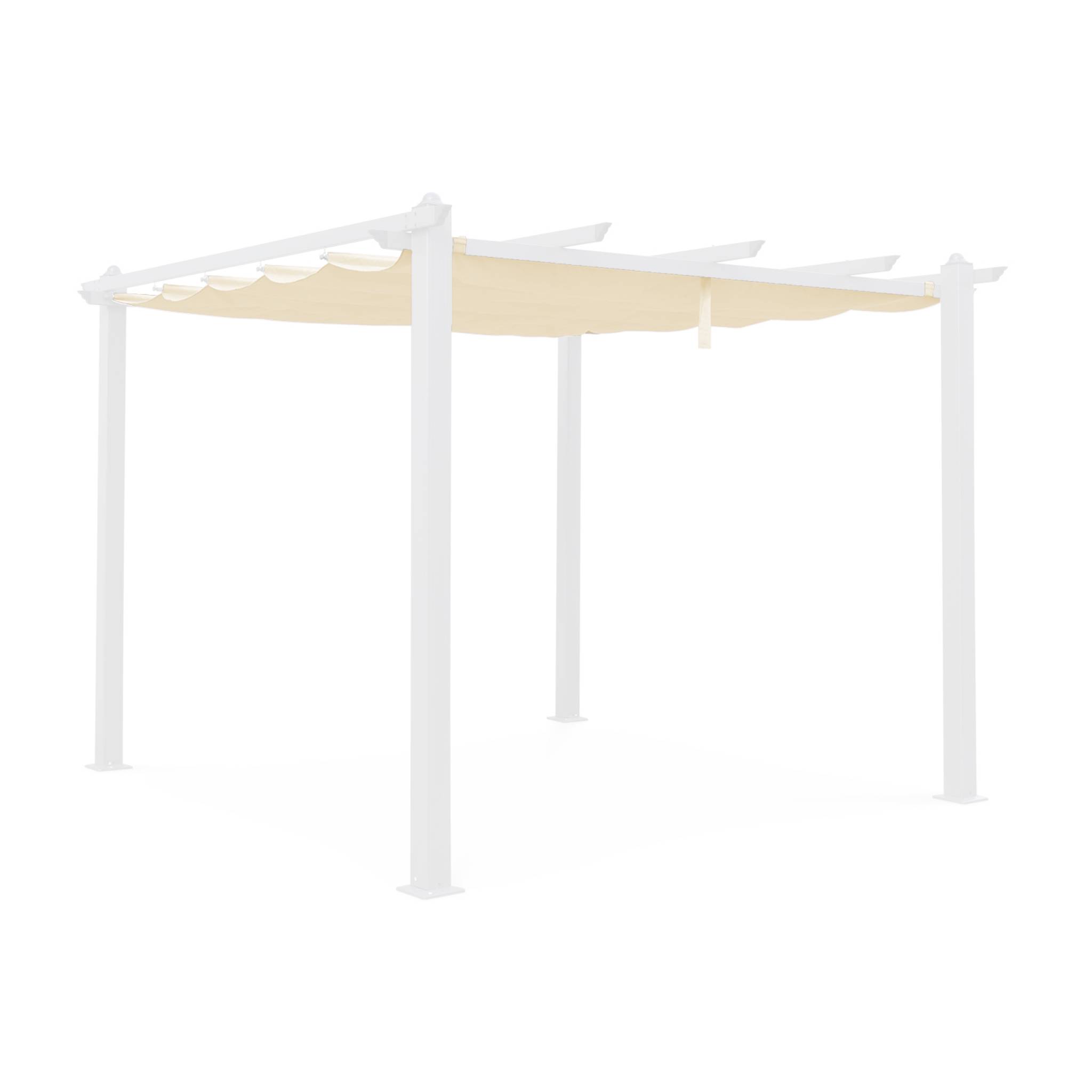 foto del prodotto telone per pergola condate in poliestere 3x3 m, ecrù