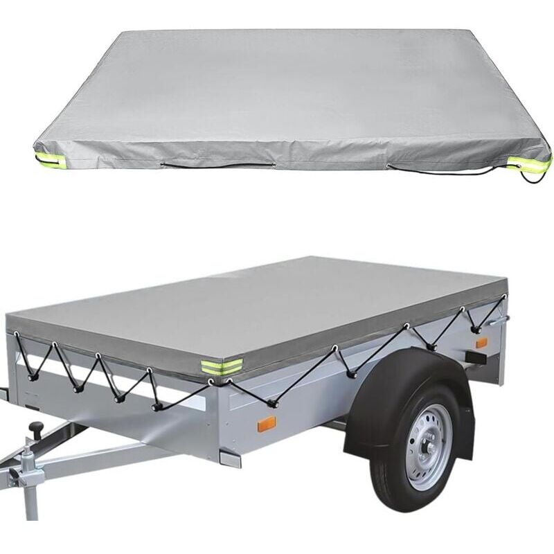 foto del prodotto telone per rimorchio piatto 21412213cm 420 d antipolvere per rimorchio 750 kg grigio bebusingoto